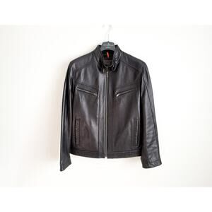 Cole Haan Genuine Lambskin Leather Moto Jacket – Men’s Medium – Black NWOT